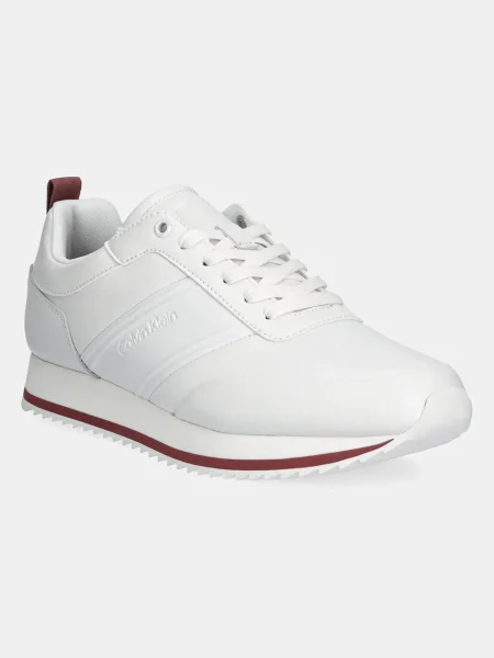 Маратонки Calvin Klein LOW TOP LACE UP LTH HF бяло