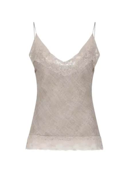 Top Ermanno Scervino de mătase gri