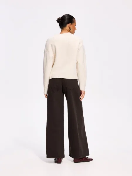 Reserved Джинси wide leg soft коричневий