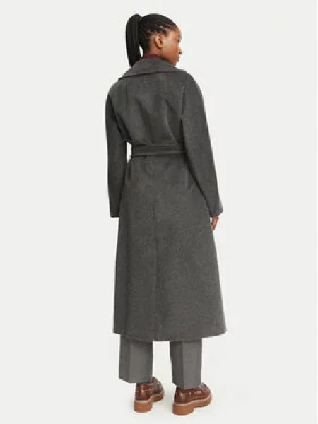 Vlněný kabát Weekend Max Mara šedý