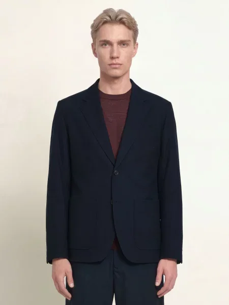 Scotch & Soda Oblekové Sako Střih Regular Fit navy námořnictvo