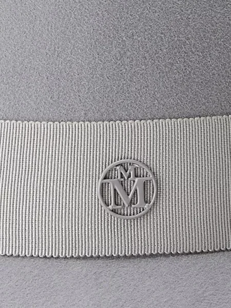 Veltinio kepurė Maison Michel atsparus vandeniui pilka