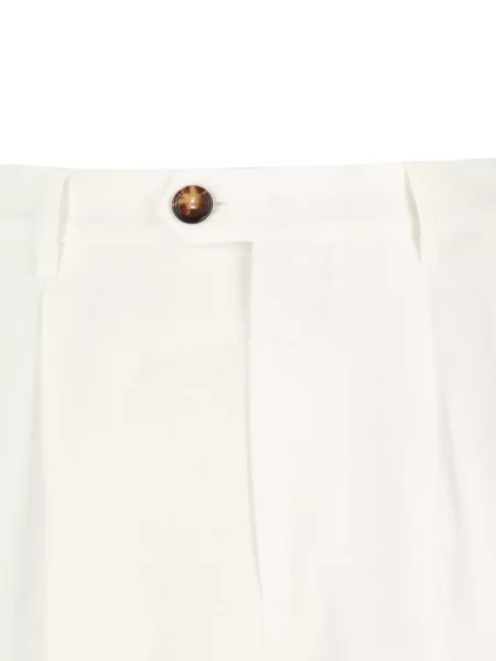 Pantaloni Brunello Cucinelli plisate alb