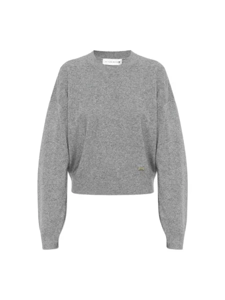 Sweter Victoria Beckham wełniany szary