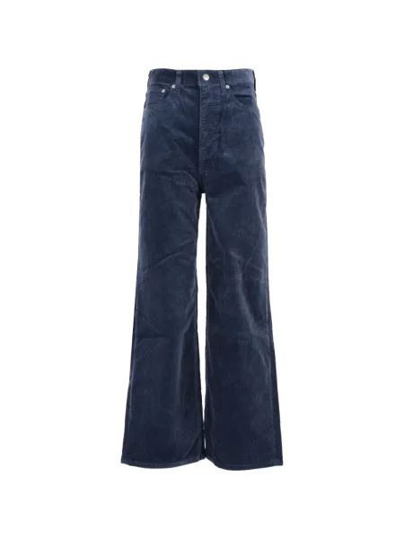 Pantaloni Dunst de catifea cord albastru