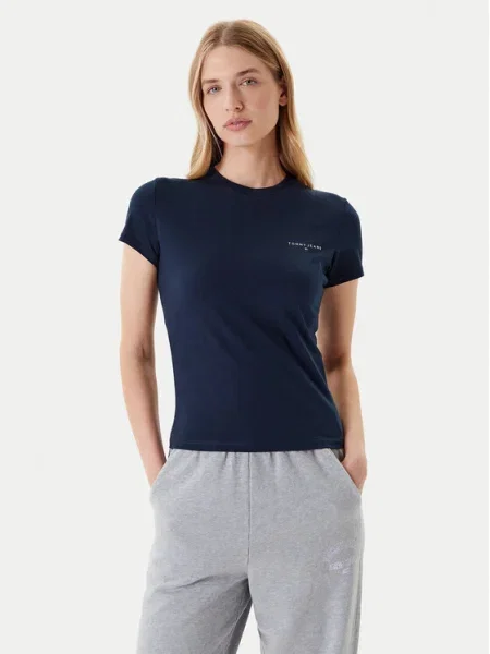 Тениска Tommy Jeans тъмносиньо