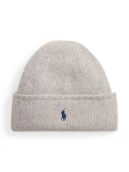 Polo Ralph Lauren beanie pentru femei din lână merino gri