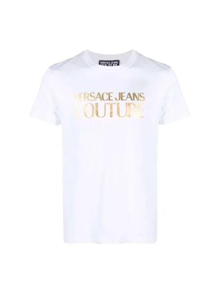 Koszulka Versace Jeans Couture z krótkim rękawem biała