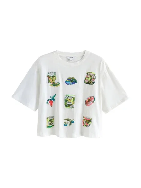 Next Tricou albastru regal / oliv / roz deschis alb