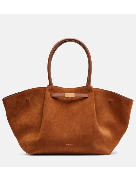 Geantă Demellier din piele de căprioară maro