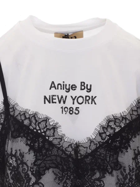 Tricou Aniye By din dantelă alb