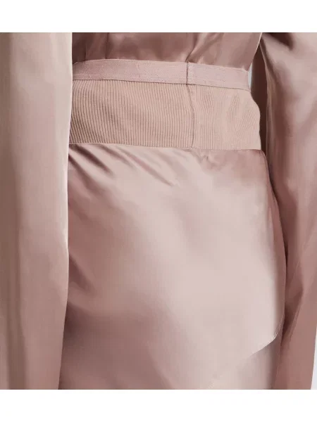 Fusta maxi Rick Owens din satin roz