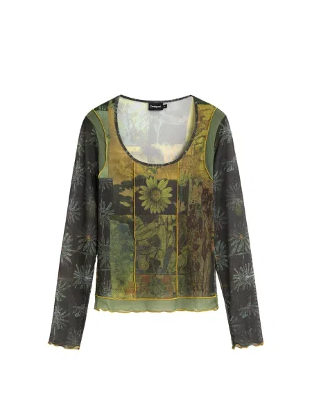 Tricou Desigual verde