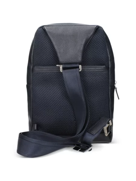 Bőr crossbody táska Piquadro kék