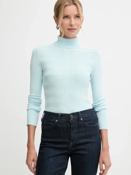 Пуловер Morgan от лека материя с поло MENTHYO синьо