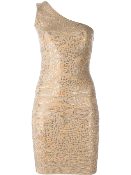 Rochie Balmain cu model zebră cu un umăr gol