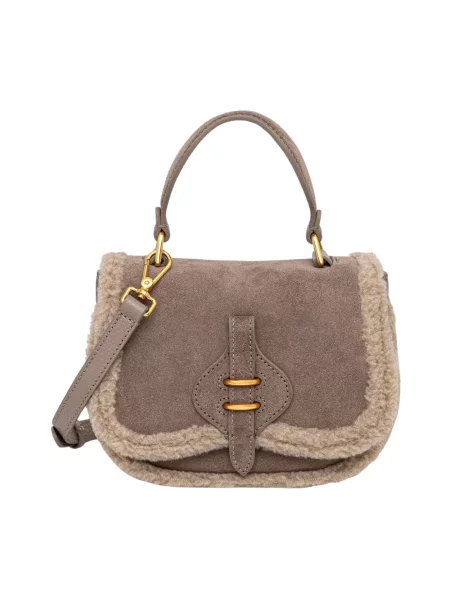 Coccinelle torebka crossbody zamszowa beżowa