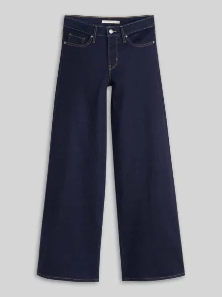 Jeansy z szerokimi nogawkami z mieszanki bawełny 5 kieszeni Levi's® 300 granatowe