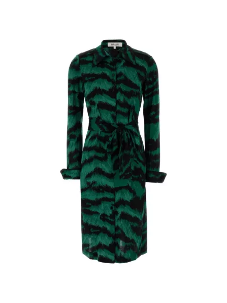 Rochie tip cămașă Dvf Diane Von Furstenberg verde