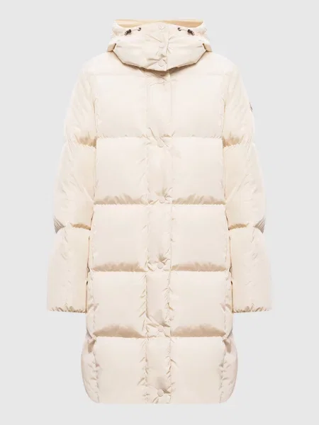Пуховик Litte кольору айворі Moncler бежевий