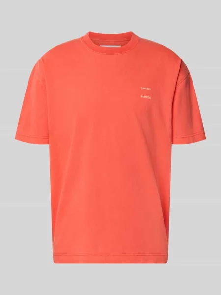 T-shirt z nadrukiem z logo model JOEL' Samsoe Samsoe