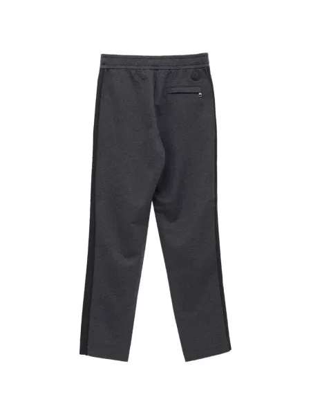 Pantaloni Moncler cu dungi alergare gri