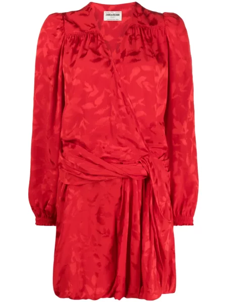 Rochie Zadig&voltaire cu model floral din jacard roșu