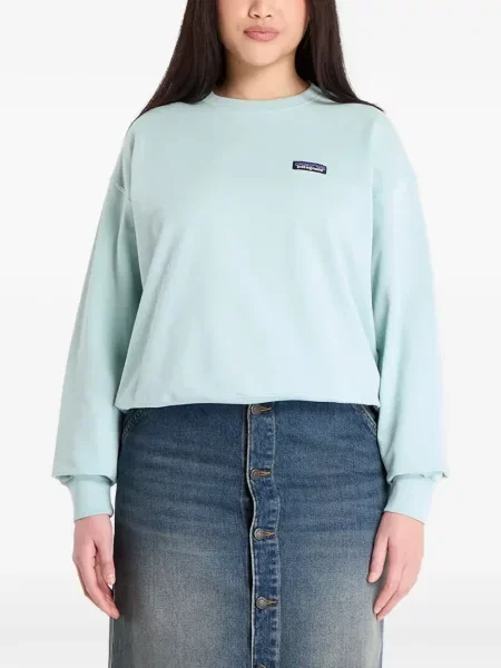 Hanorac crewneck Patagonia cu autograf albastru