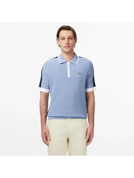 Классическое поло Lacoste голубое