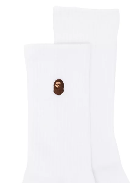 Șosete A Bathing Ape® cu broderie alb