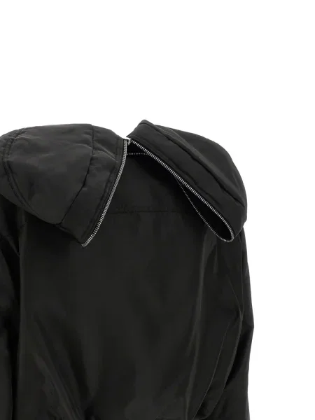 Μπουφάν Rick Owens Drkshdw με κουκούλα μαύρο