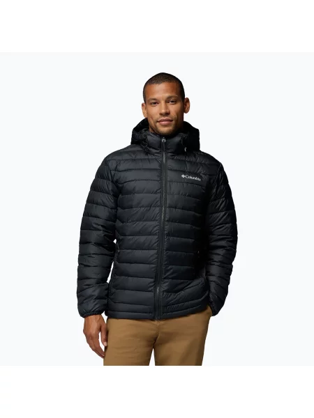 Geacă pentru bărbați Columbia Powder Lite II Hooded black ripstop negru