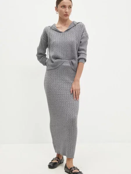 Пуловер и пола Answear Lab сиво