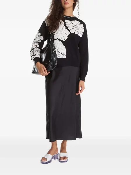 Pulover Desigual cu decolteu rotund negru