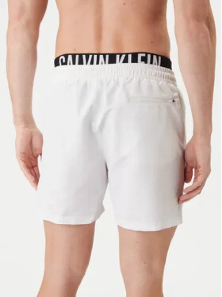 Calvin Klein Swimwear Plavecké šortky Intense Power / biela čierna