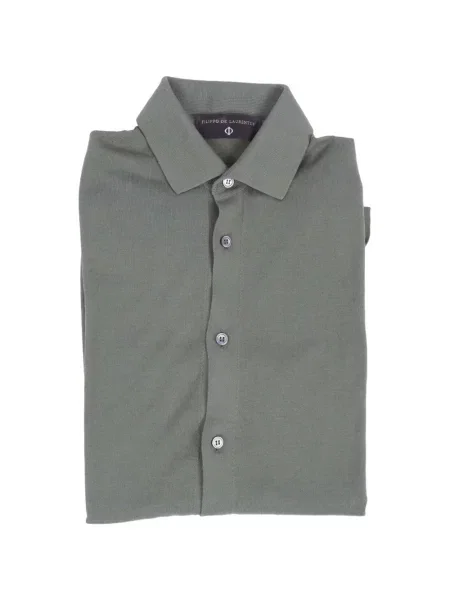 Cămașă Filippo De Laurentiis tricotate verde