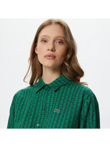 Рубашка Lacoste зеленая