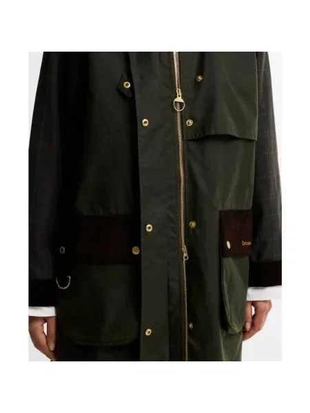 Płaszcz Barbour w kratę klasyczny zielony