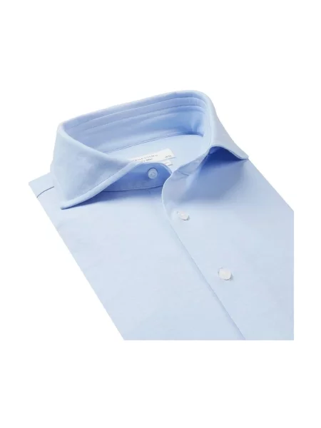 Profuomo Koszula O Kroju Slim Fit blau niebieska