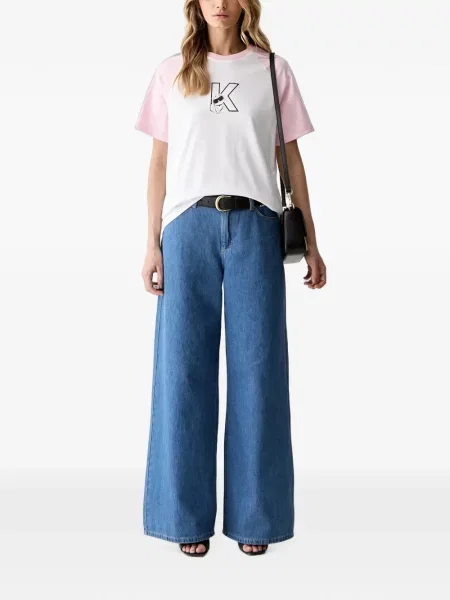 Tricou Karl Lagerfeld cu imagine alb