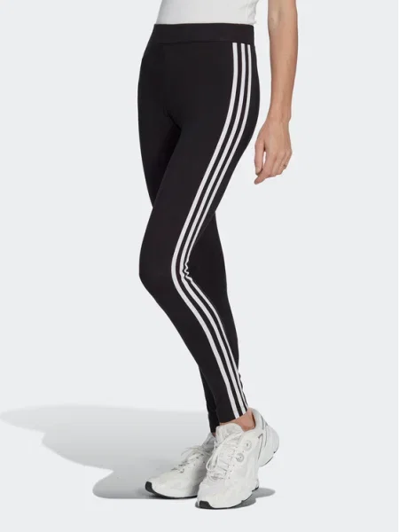 Pruhované nohavice Adidas čierna