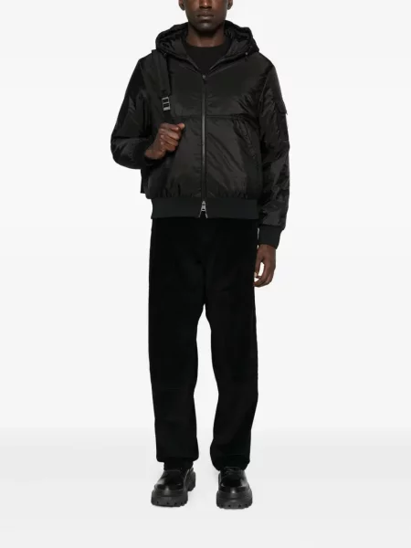 Geacă Moncler cu glugă negru