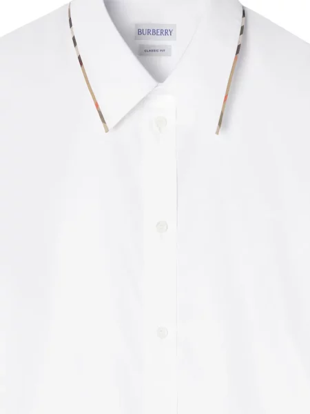 Cămașă Burberry clasică din poplin alb