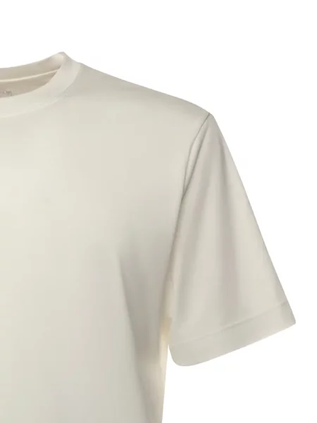 Tricou Eleventy cu decolteu rotund alb