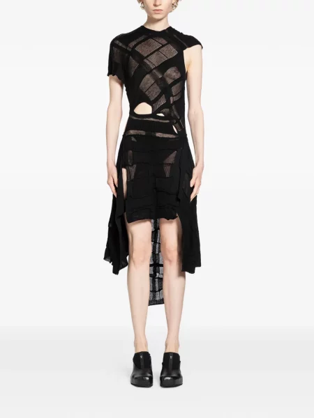 Sukienka w kratę Halos w kratę czarna