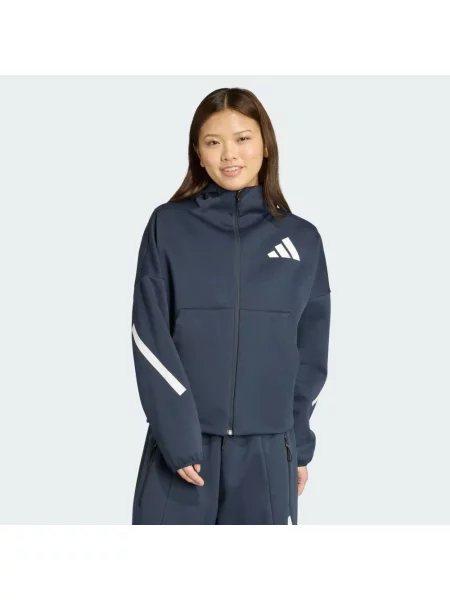Bluza Adidas z kapturem niebieska
