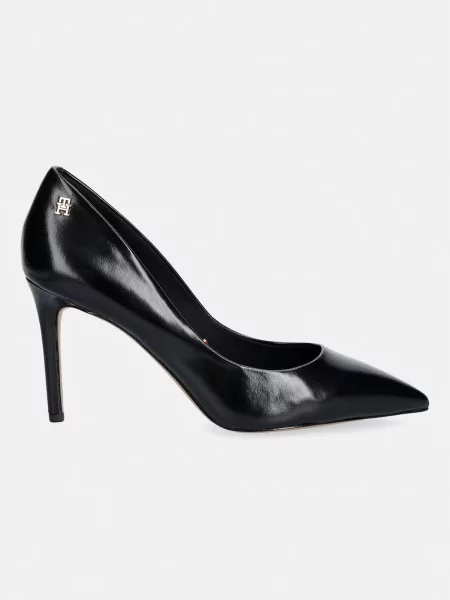 Pantofi cu toc Tommy Hilfiger din piele negru