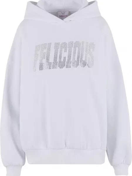 Felicious Tréning póló Rhinestones ezüst fehér