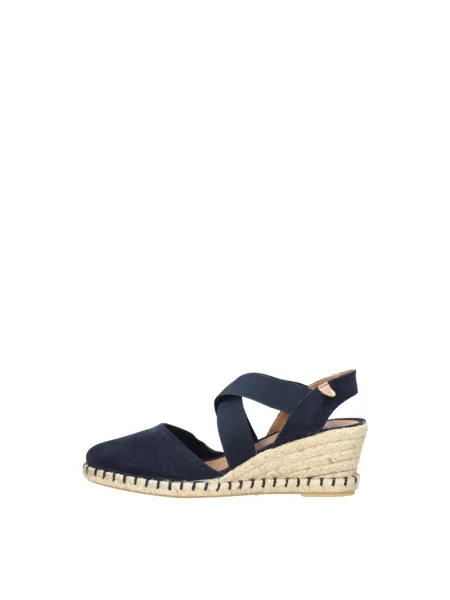 Espadryle Verbenas skórzane niebieskie