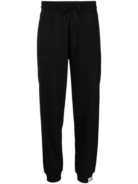 Pantaloni Calvin Klein Jeans din jerseu negru